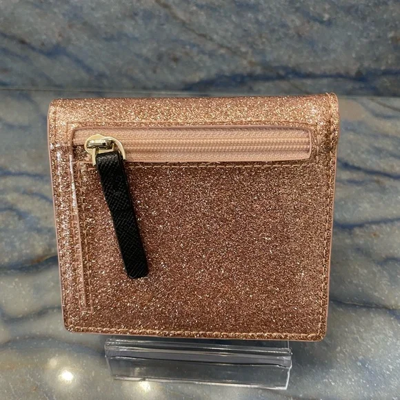 Kate Spade Mavis Rose Gold Glitter Wallet - Picture 10 of 12